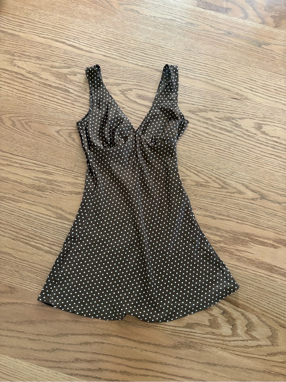 Frankie’s Bikinis polka dot silky dress
